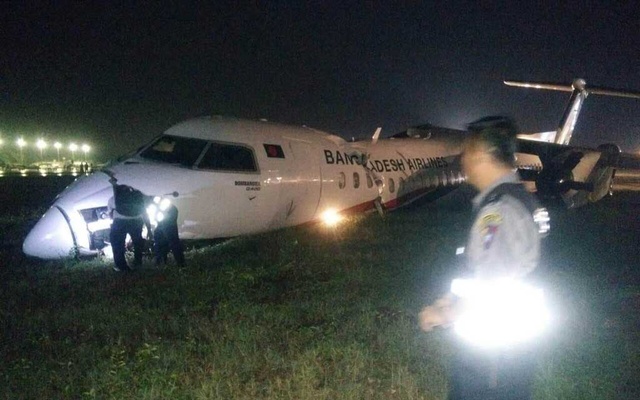 Breaking: Biman Airline’s aircraft skids off runway, four injured