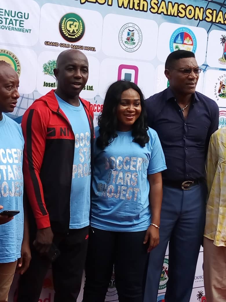 Dana Air Partners Soccer Stars ProjectTM with Samson Siasia