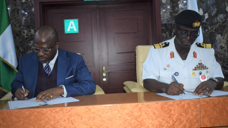 NSIB, Nigerian Navy sign MoU on transportation safety