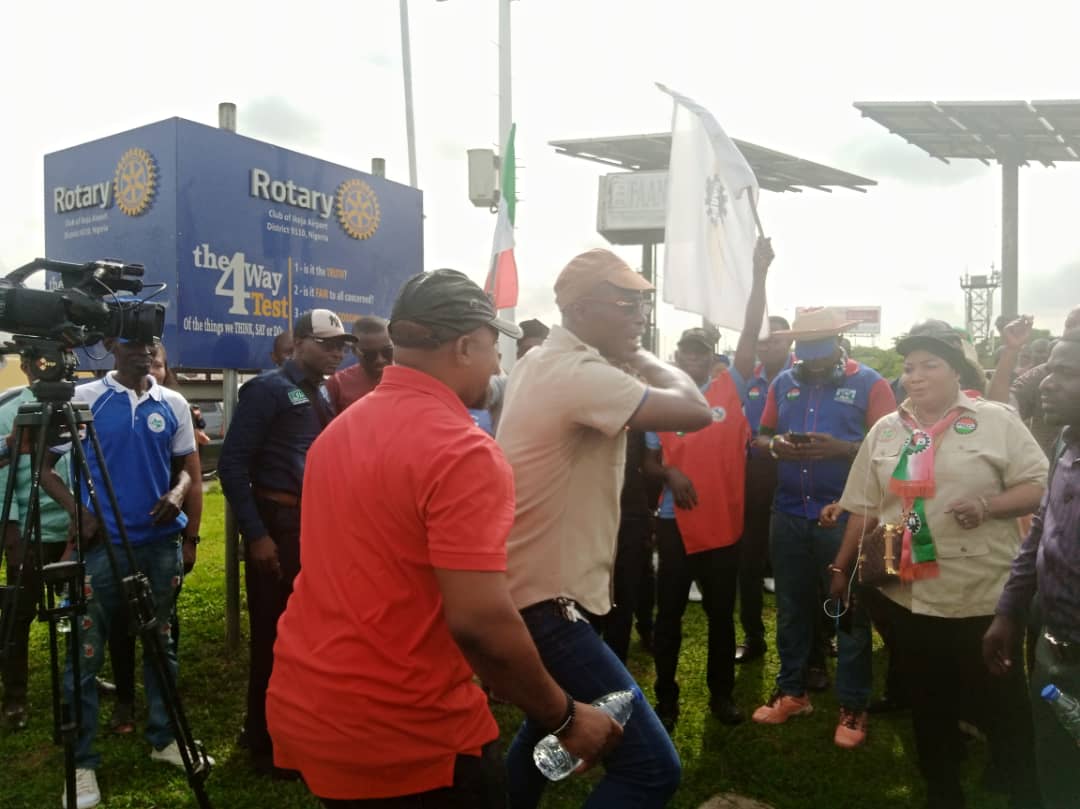 PhotoNews: Aviation unions disrupt flight operations at Lagos airport