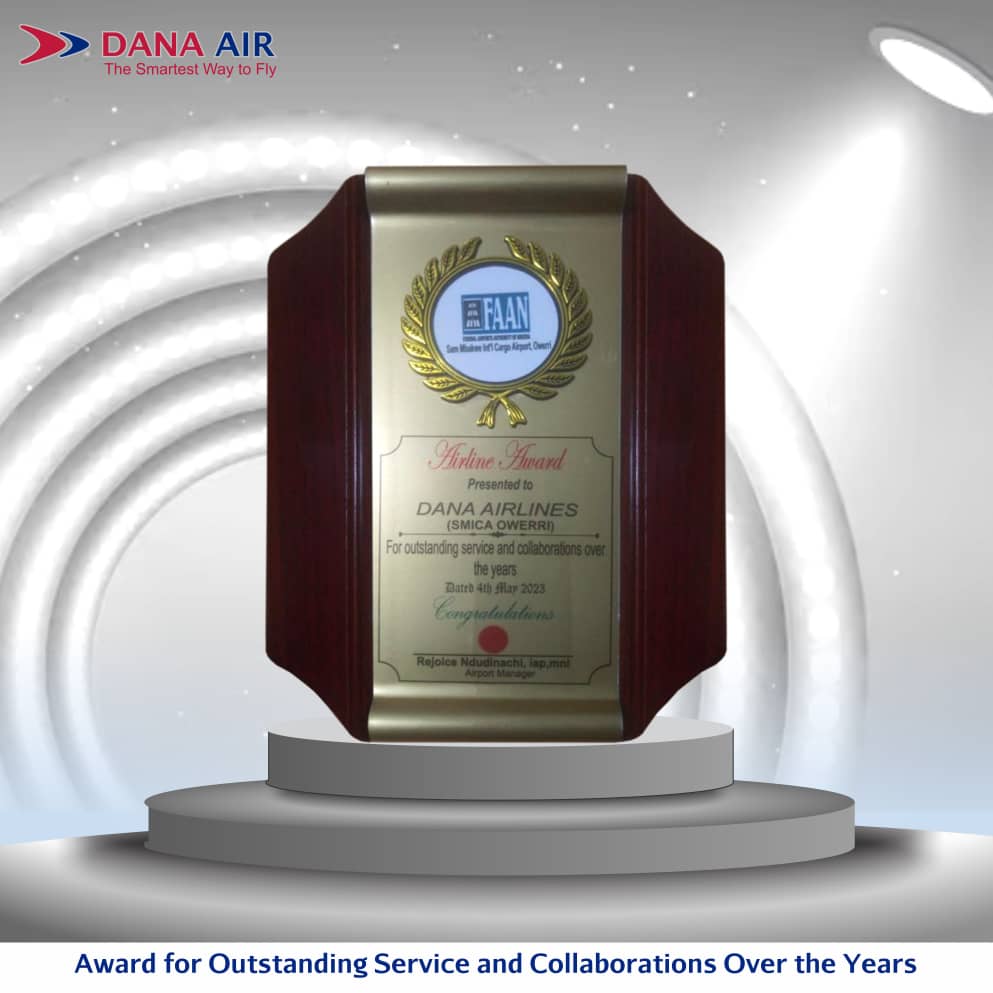 Dana Air receives award for ‘Outstanding Service and Collaborations’ 