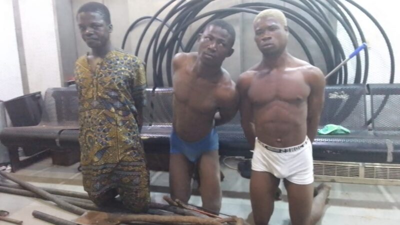 Again, another set of suspected cable thieves arrested at Lagos airport