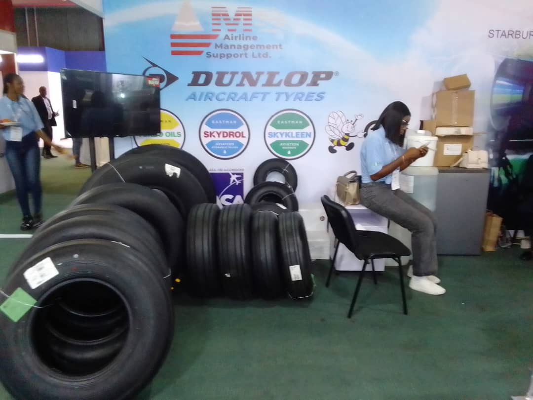 AMSL displays quality Dunlop aircraft tyres, other accessories at 7th Aviation Africa Summit