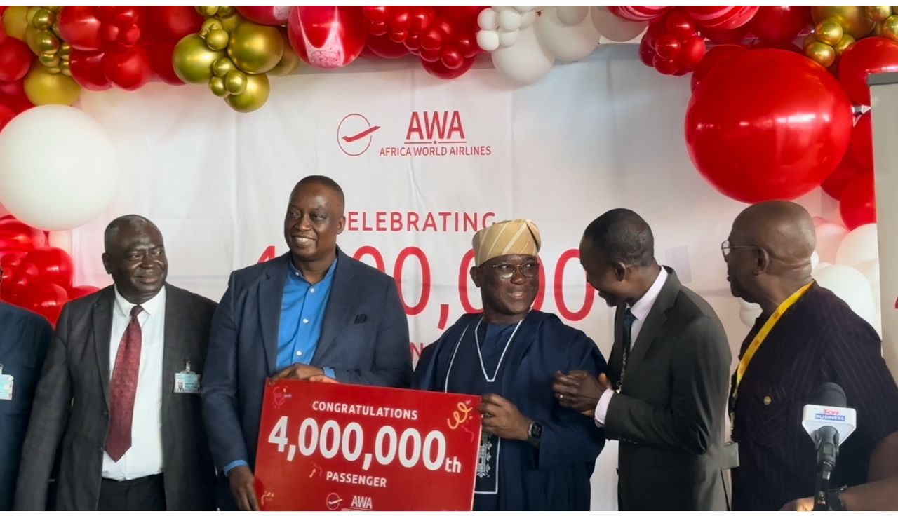 Africa World Airlines celebrates 4 millionth passenger since inception in 2012