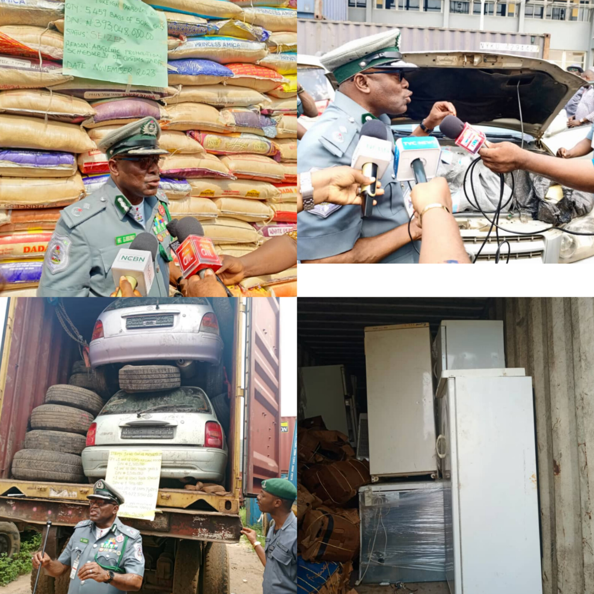 Customs intercepts smuggled rice, other items in ingenious concealment by smugglers