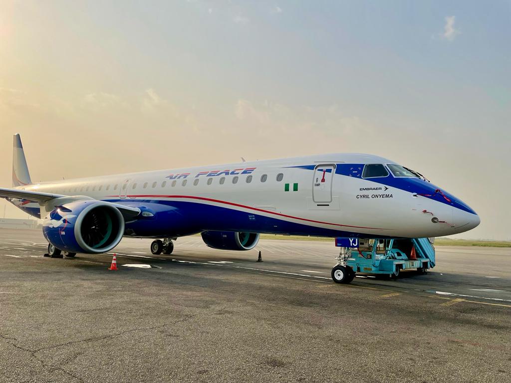 Air Peace brand new Embraer 195 E2 aircraft