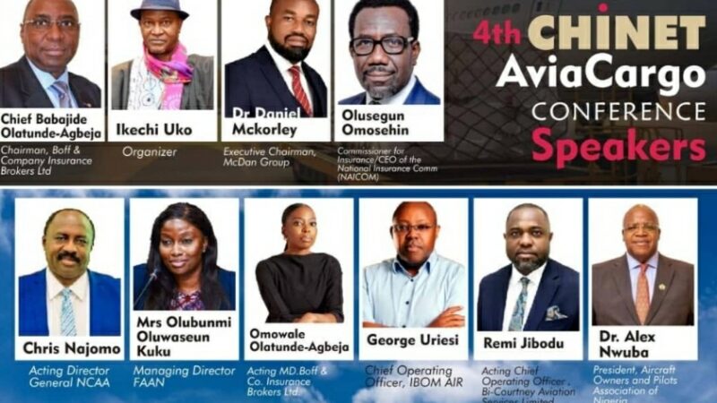 Insurance Commissioner to Headline 4th CHINET Aviacargo Conference in Lagos