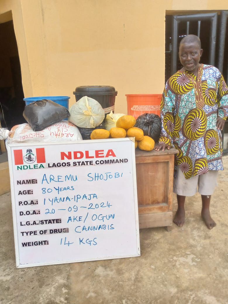 NDLEA Intercepts N16.1bn Worth of Opioids in Major Drug Bust, Arrests 80-Year-Old