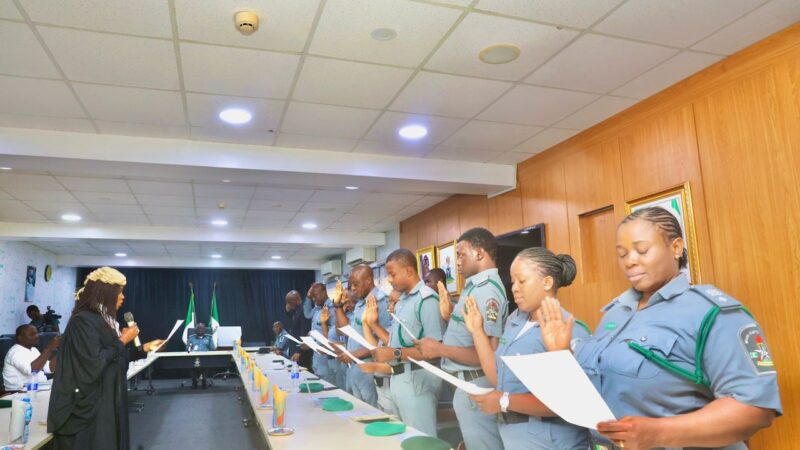 Nigeria Customs Chief Demands Zero Tolerance for Corruption as Newly Inaugurated ACTU Members Take Oath 