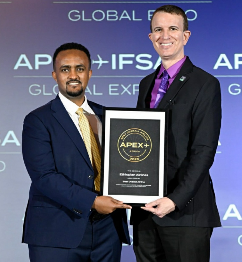 Ethiopian Airlines Wins Prestigious ‘Best Overall in Africa’ Award at 2025 APEX Passenger Choice Awards