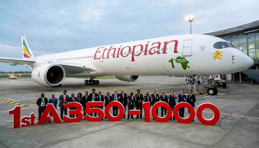 Ethiopian Airlines Makes History with Arrival of Africa’s First Airbus A350-1000