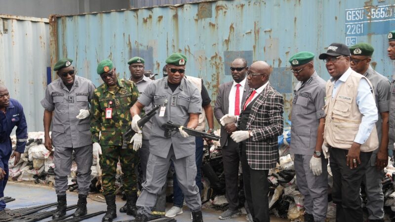 Nigeria Customs Transfers Seized Arms to NCCSALW, Reaffirms Commitment to National Security