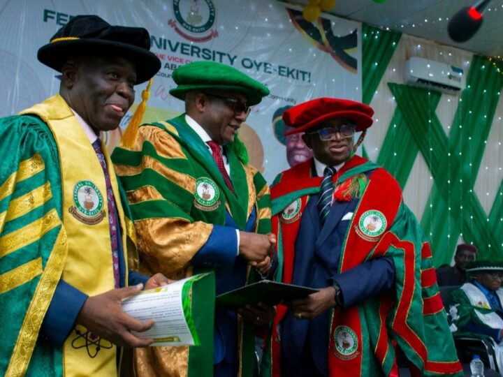 FUOYE Honours Air Peace Boss with Doctorate for Aviation Excellence, Humanitarian Impact