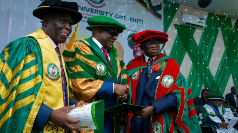 FUOYE Honours Air Peace Boss with Doctorate for Aviation Excellence, Humanitarian Impact