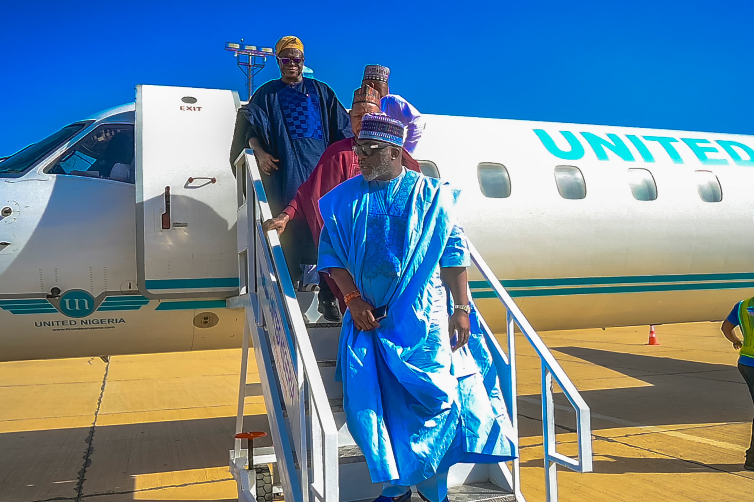 United Nigeria Airlines’ Inaugural Flight Lands in Katsina to Warm Reception by Governor Radda, other Dignitaries