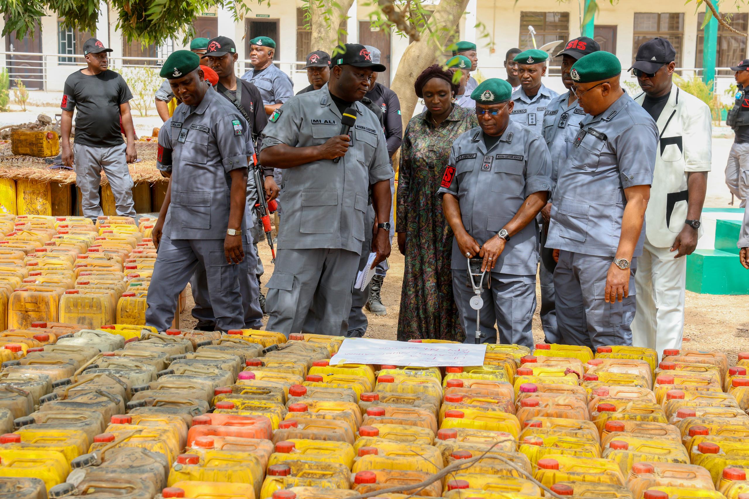 Customs Crack Down on PMS Smugglers in Adamawa, Intercept 916 Kegs Worth N22.9 Million