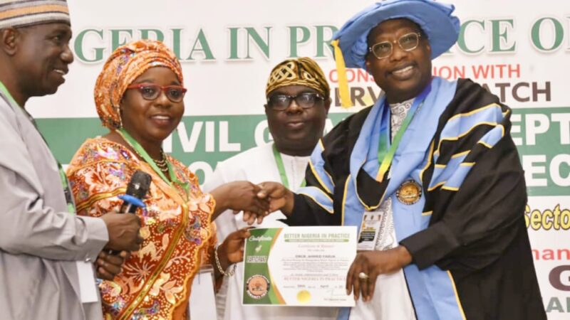 NAMA MD Honoured with Fellowship Award for Exemplary Leadership, Ethical Conduct
