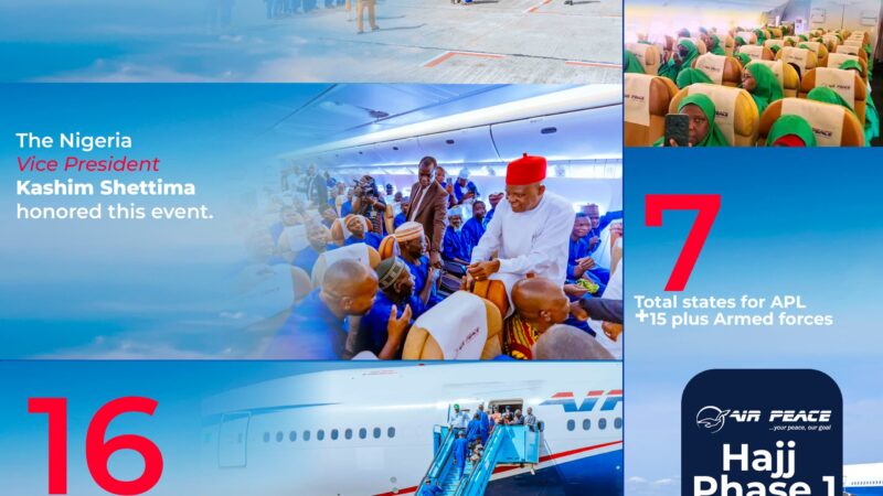 Air Peace Completes First Phase of 2025 Hajj Operations, Airlifts Over 5,000 Nigerian Pilgrims to Saudi Arabia