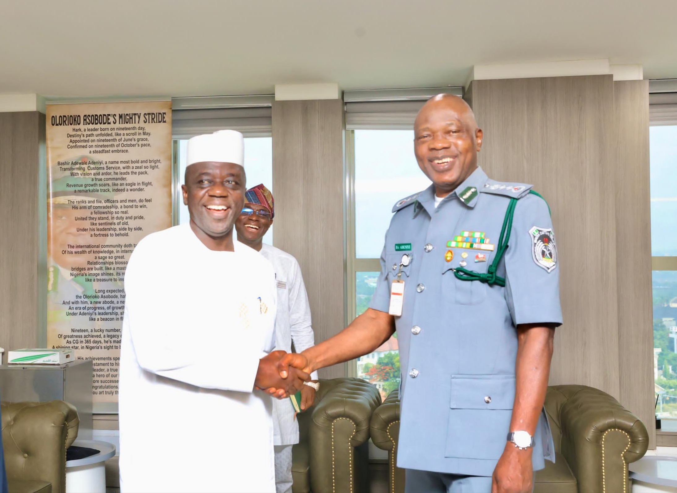 Customs Boss Adeniyi, AGF Ogunjimi Forge Stronger Fiscal Alliance to Boost Revenue, Officers’ Capacity 1 Customs Boss Adeniyi, AGF Ogunjimi Forge Stronger Fiscal Alliance to Boost Revenue, Officers’ Capacity