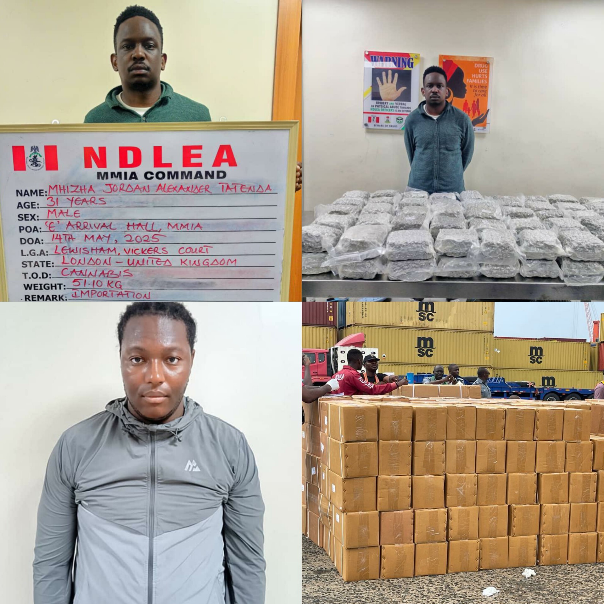NDLEA Intercepts N6.5 Billion Worth of Opioids at Lagos, Rivers Ports, Arrests Two British Nationals in Drug Bust