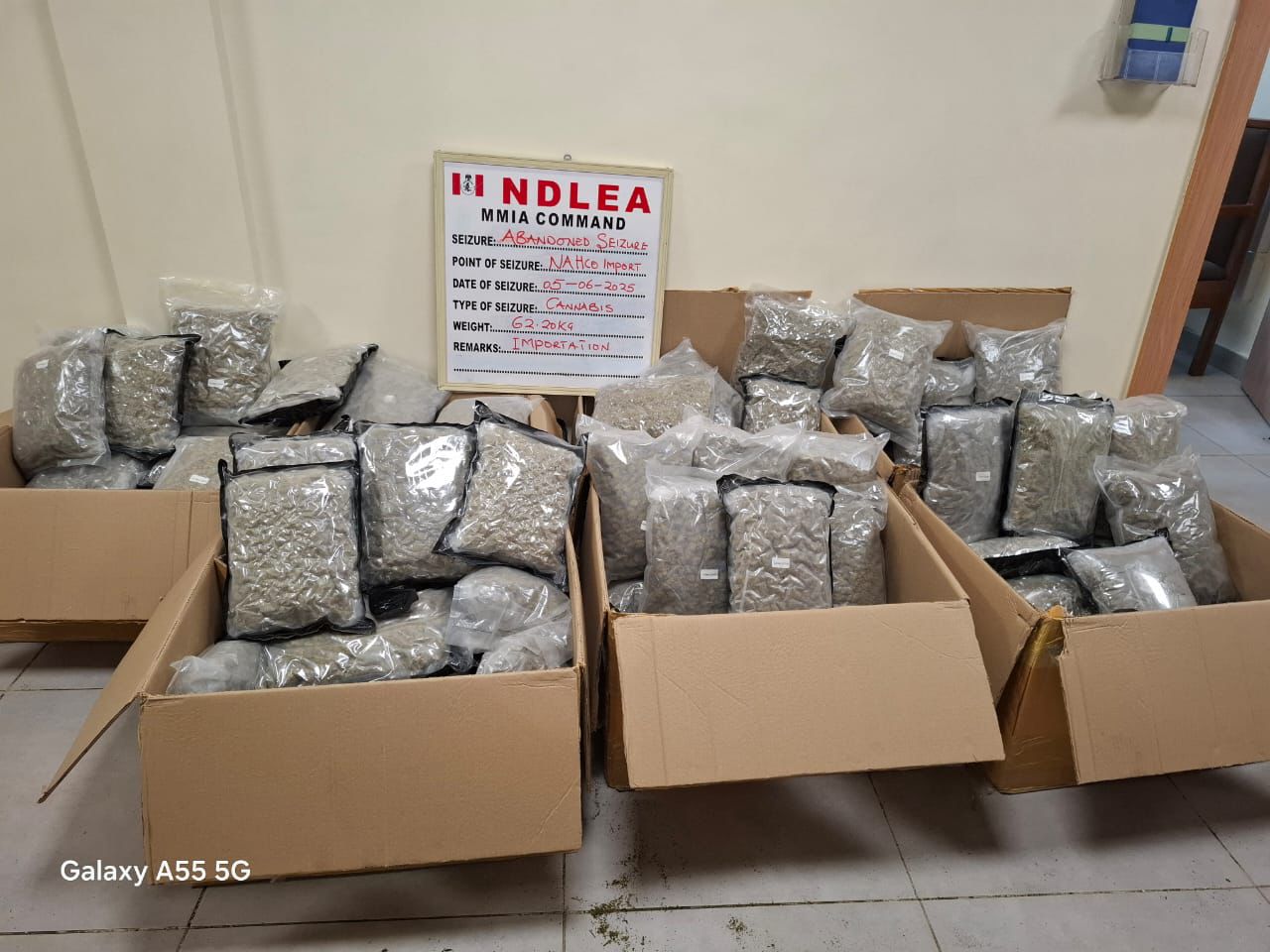 NDLEA Foils Int'l Drug Plot, Seizes “Green-Tea” Cannabis at Lagos Airport 1 NDLEA Foils Int’l Drug Plot, Seizes “Green-Tea” Cannabis at Lagos Airport