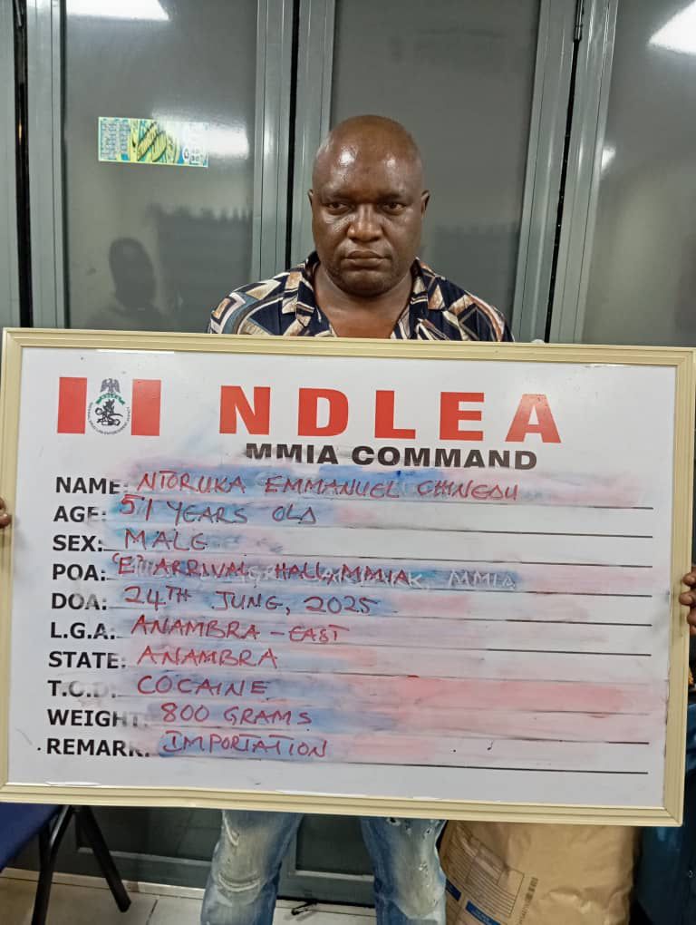 NDLEA Nabs Ex-International Footballer, 4 Others Over 22.6kg Drug Seizures at Lagos, Enugu Airports 2 IMG 20250629 WA0041