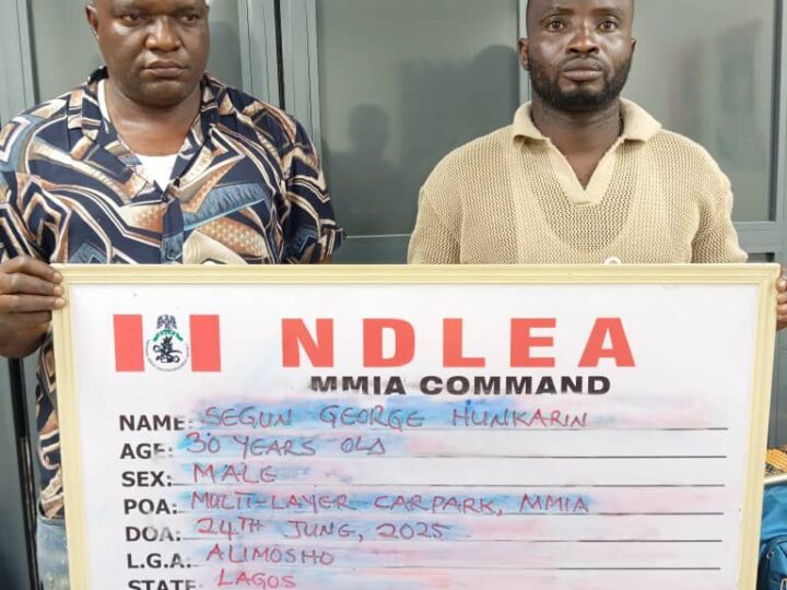 NDLEA Nabs Ex-International Footballer, 4 Others Over 22.6kg Drug Seizures at Lagos, Enugu Airports