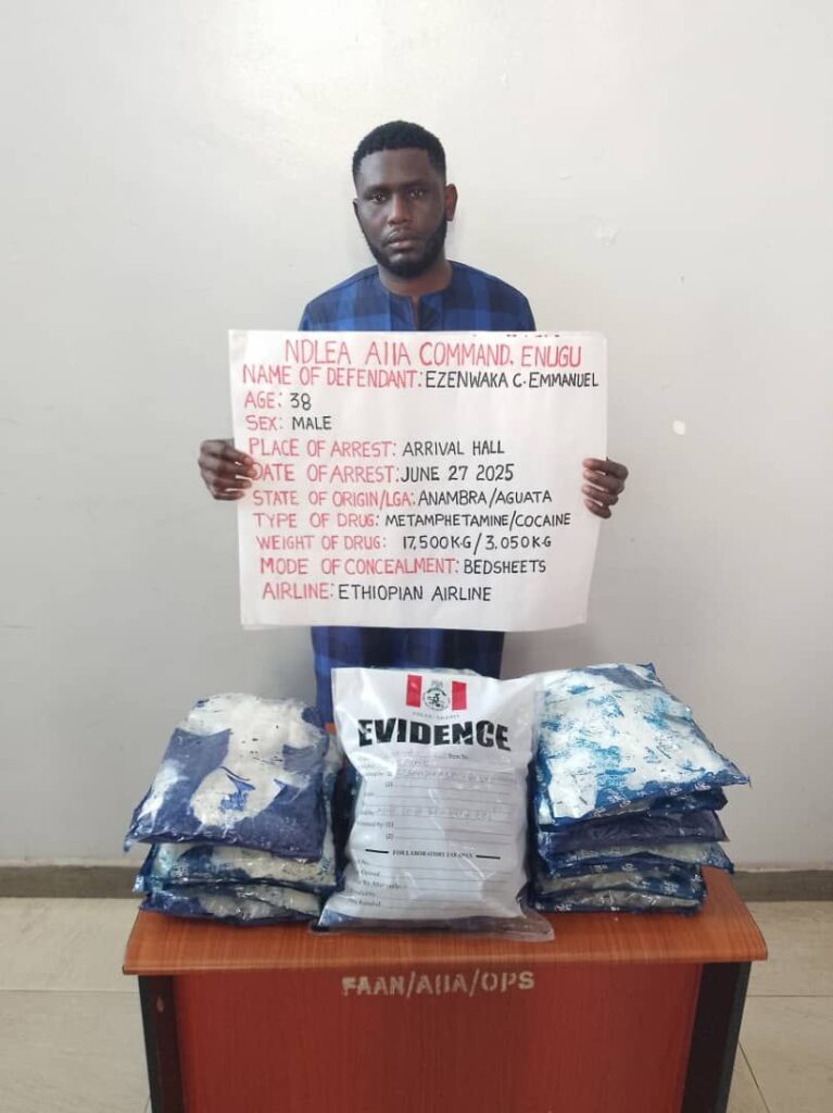 NDLEA Nabs Ex-International Footballer, 4 Others Over 22.6kg Drug Seizures at Lagos, Enugu Airports 4 IMG 20250629 WA0045