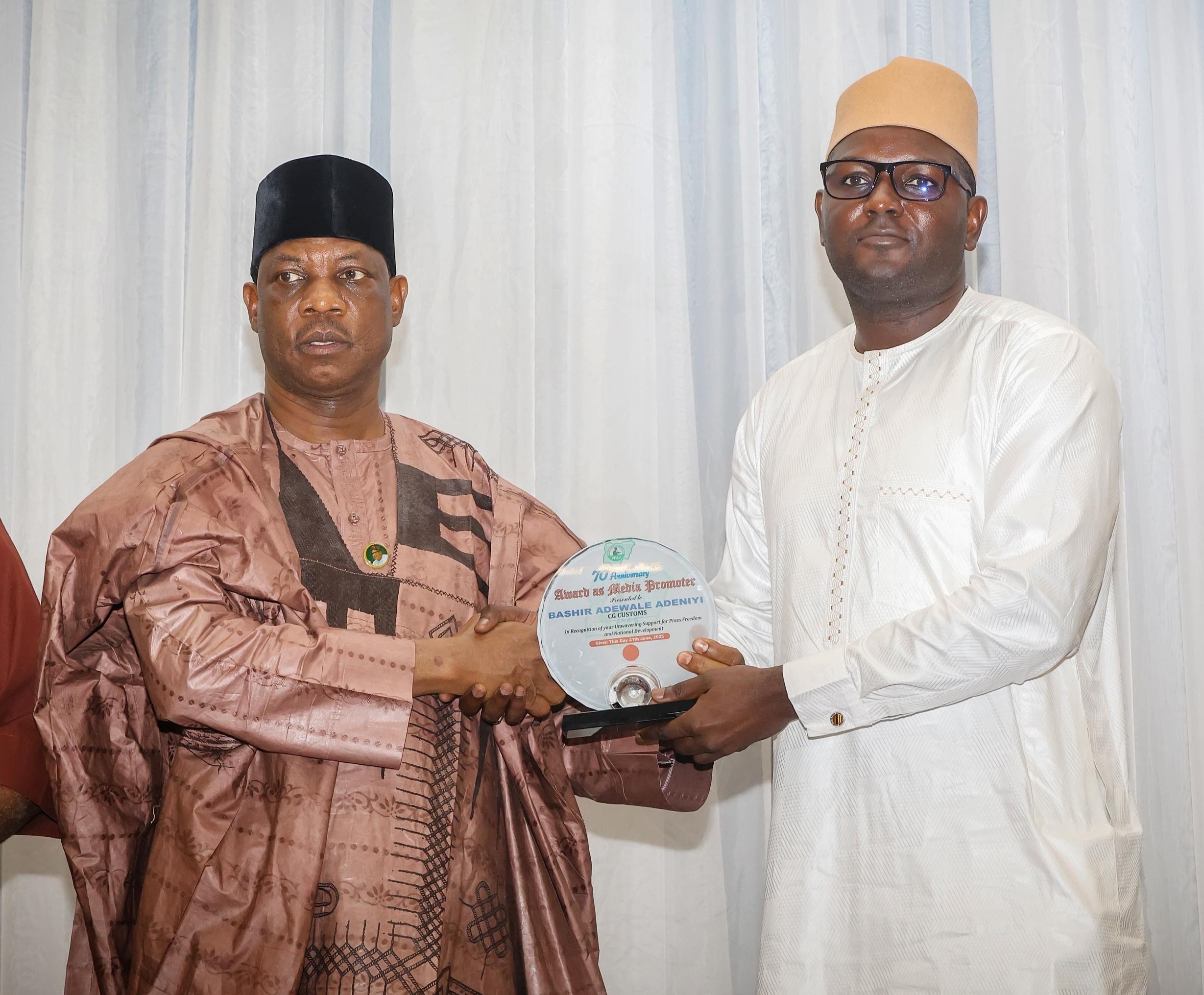 Customs Boss Honoured at NUJ 70th Anniversary for Championing Press Freedom, National Development 1 Customs Boss Honoured at NUJ 70th Anniversary for Championing Press Freedom, National Development