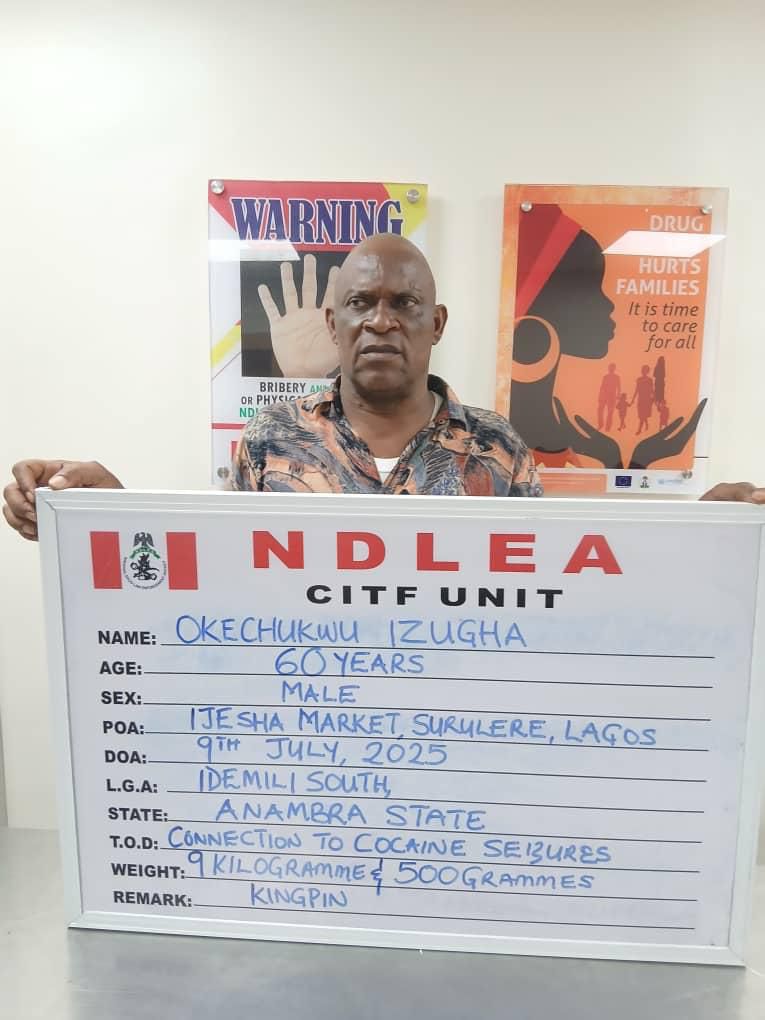 NDLEA Arrests Wanted Drug Kingpin, Uncovers Cocaine, Loud Hidden in Microwaves, Lipsticks 1 NDLEA Arrests Wanted Drug Kingpin, Uncovers Cocaine, Loud Hidden in Microwaves, Lipsticks