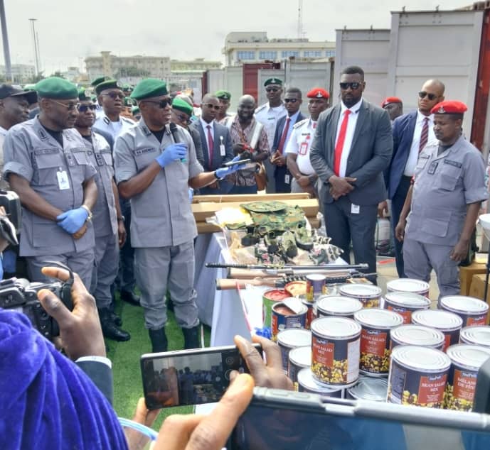 Customs Seizes 16 Containers of Arms, Ammunition, Banned Pharmaceuticals at Apapa Port 1 Customs Seizes 16 Containers of Arms, Ammunition, Banned Pharmaceuticals at Apapa Port