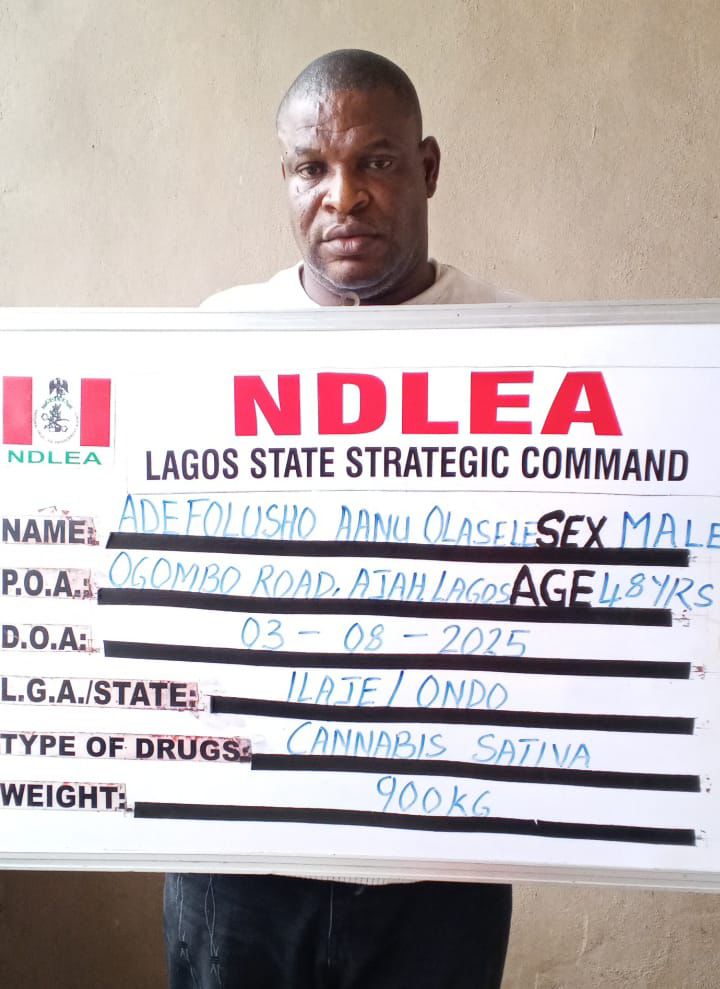 NDLEA Arrests Lagos Pastor for Masterminding Cross-Border Drug Trafficking
