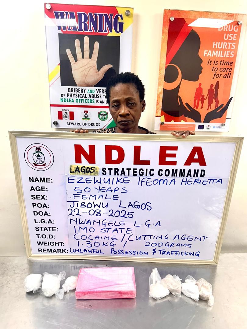 Widow Using Fake Pregnancy to Traffic Cocaine Nabbed as NDLEA Intensifies Nationwide Crackdown 1 Widow Using Fake Pregnancy to Traffic Cocaine Nabbed as NDLEA Intensifies Nationwide Crackdown