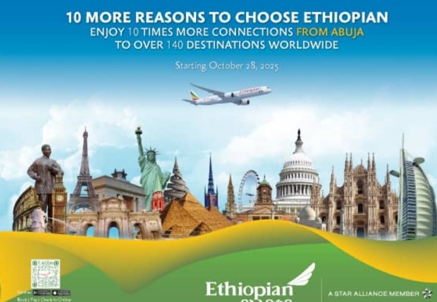 Ethiopian Airlines Boosts Abuja Connectivity with Three Extra Weekly Flights from October