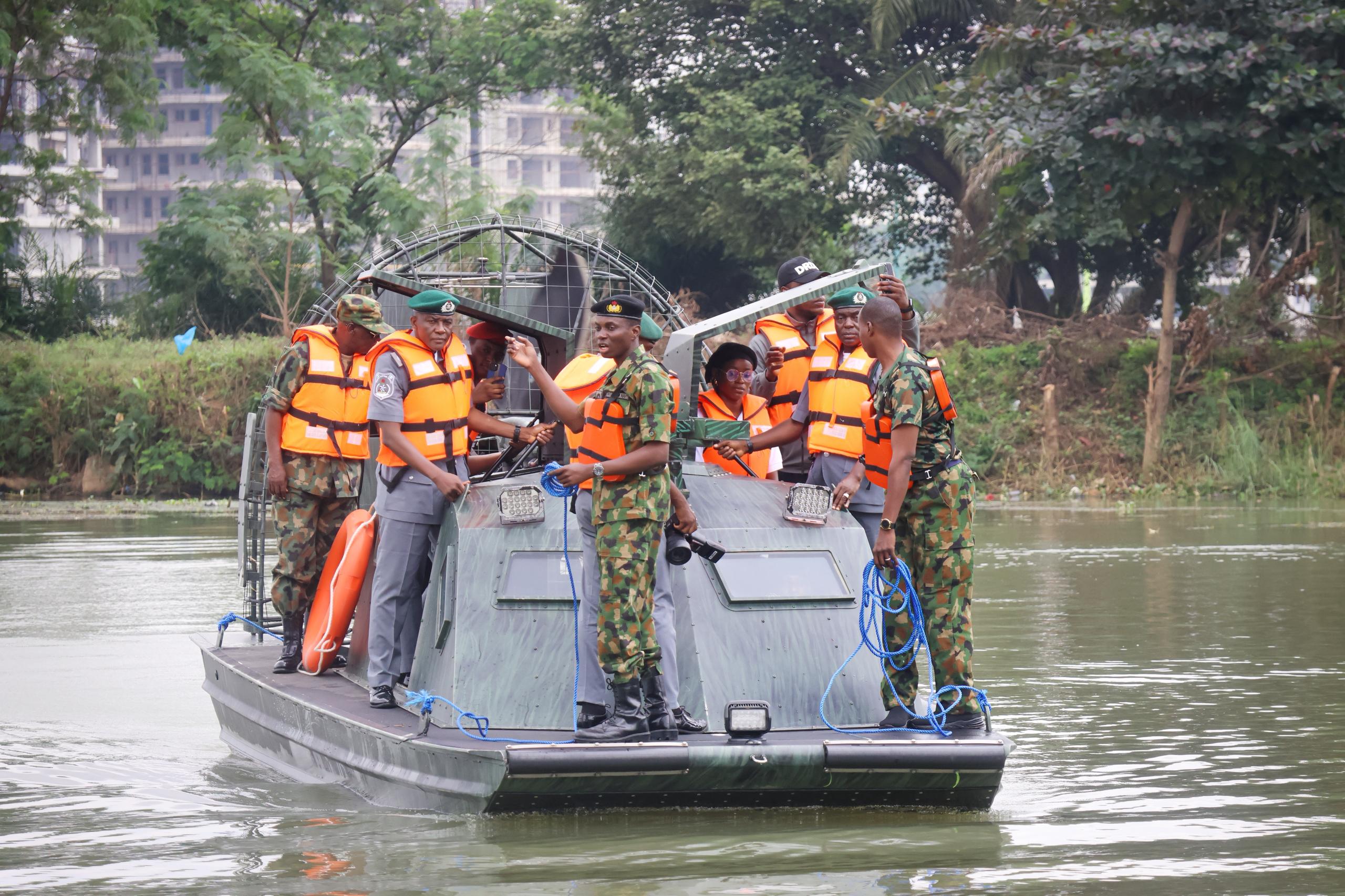 Customs, Defence Bureau Test Indigenous Airboat to Bolster Anti-Smuggling, Maritime Security Operations 1 Customs, Defence Bureau Test Indigenous Airboat to Bolster Anti-Smuggling, Maritime Security Operations