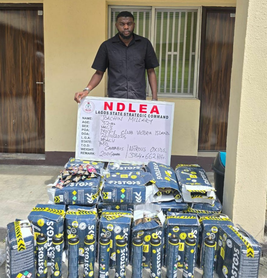 NDLEA Cracks Down on Drug Party at Lagos Night Club, Seizes 384.88kg of Cannabis 1 NDLEA Cracks Down on Drug Party at Lagos Night Club, Seizes 384.88kg of Cannabis