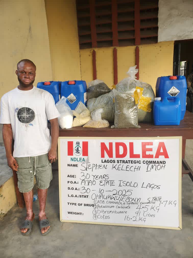 NDLEA Uncovers Synthetic Cannabis ‘Colos’ Factory in Lagos, Smashes Interstate Drug Rings in Nationwide Raids 3 IMG 20251102 WA0023