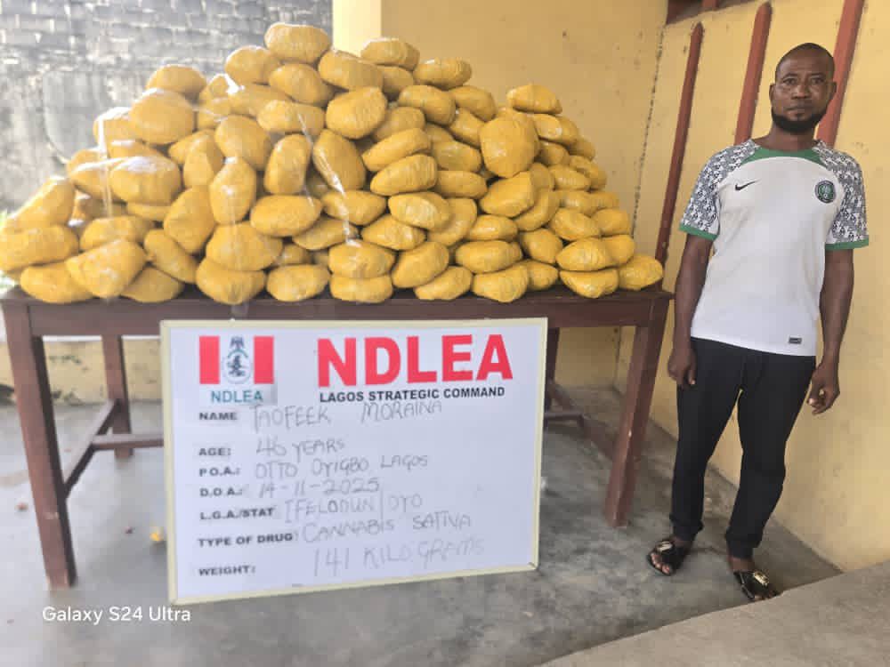 NDLEA Arrests Wanted Drug Baron in Lagos, Recovers Large Cache of Narcotics, Foreign Currency 3 IMG 20251116 WA0024