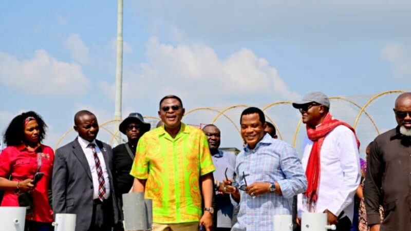 Gov. Bassey Otu Pays Tribute to Predecessors as Cross River Switches On Christmas Lights