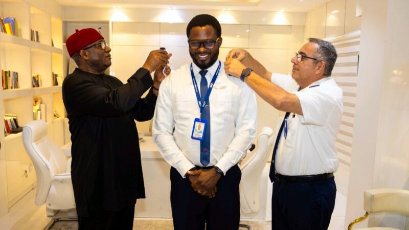 Air Peace Promotes Senior First Officer Solomon Ayegba to Captain on Embraer E195-E2 Fleet