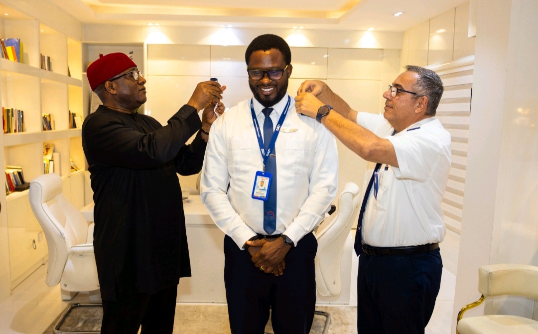 Air Peace Promotes Senior First Officer Solomon Ayegba to Captain on Embraer E195-E2 Fleet