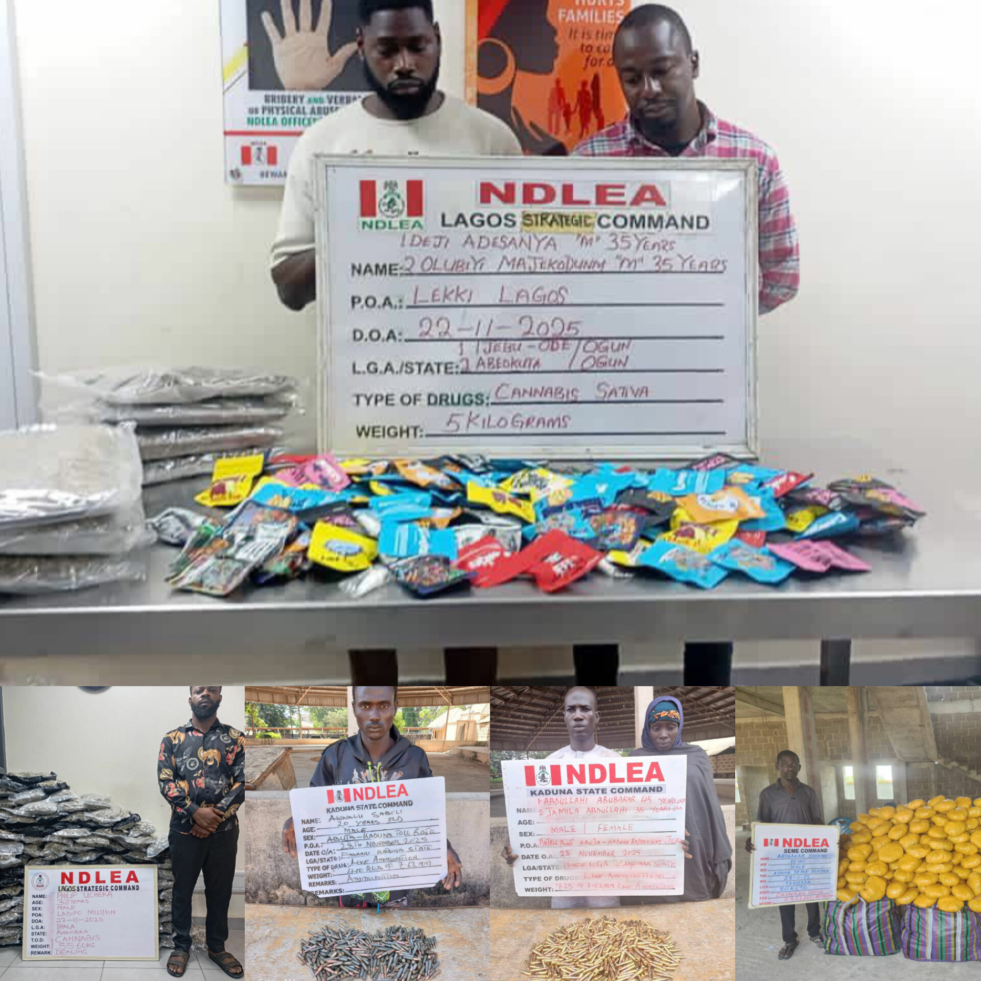 NDLEA Busts Drug Syndicate Packaging Illicit Substances as Christmas Cookies