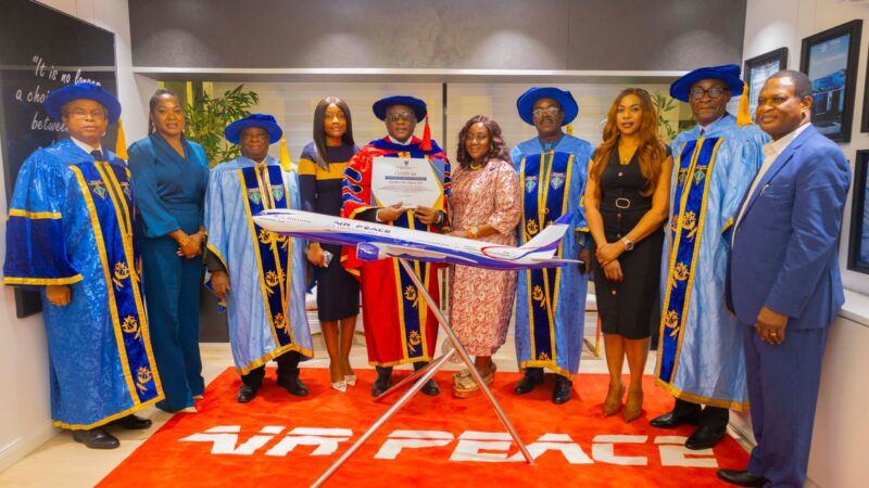 Abia State University Honours Air Peace Boss Onyema with Fourth Doctorate, Applauds His Educational Advocacy