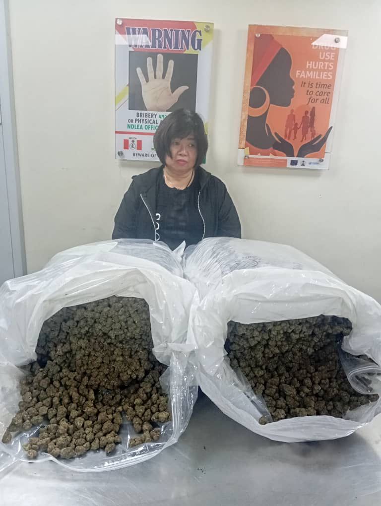 NDLEA Busts International Drug Network, Arrests Chinese Woman With 31kg Cannabis at Lagos Airport