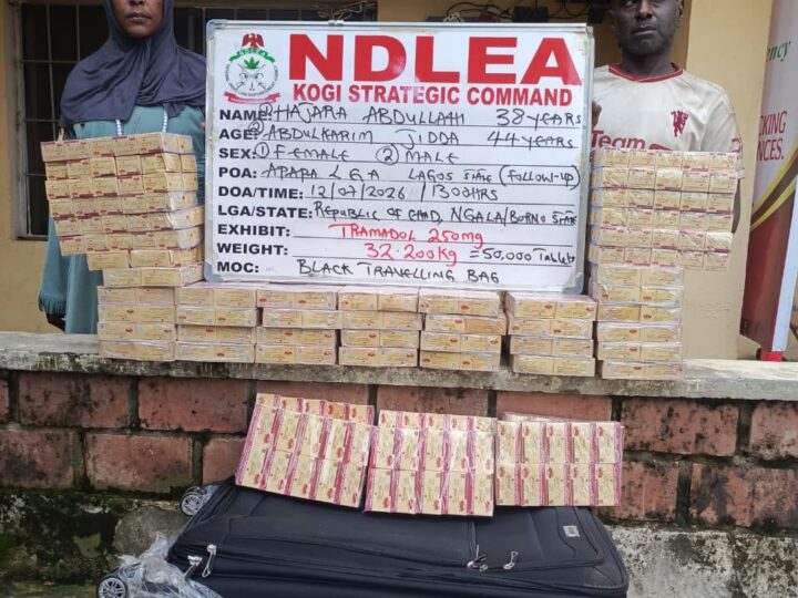NDLEA Intercepts 1.63 Million Tramadol Pills Bound for Kano, Arrests 80-Year-Old Suspect in Nationwide Crackdown