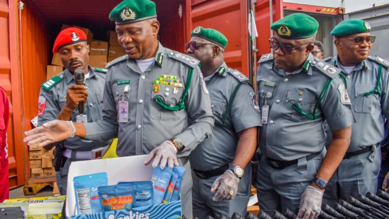 Customs Intercepts Components of Over 140 Rifles, Seizes N373.8m Cannabis Cargo at TinCan Port
