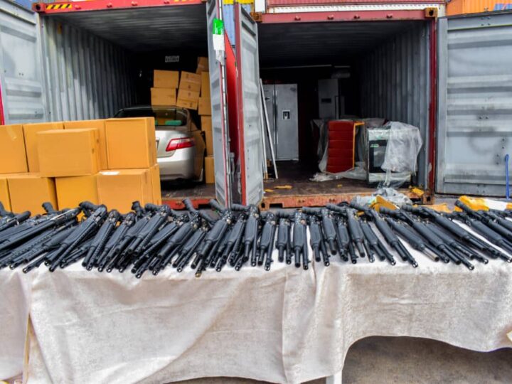Customs Uncovers 399 Jojef Rifles in Seized Tin Can Port Shipment