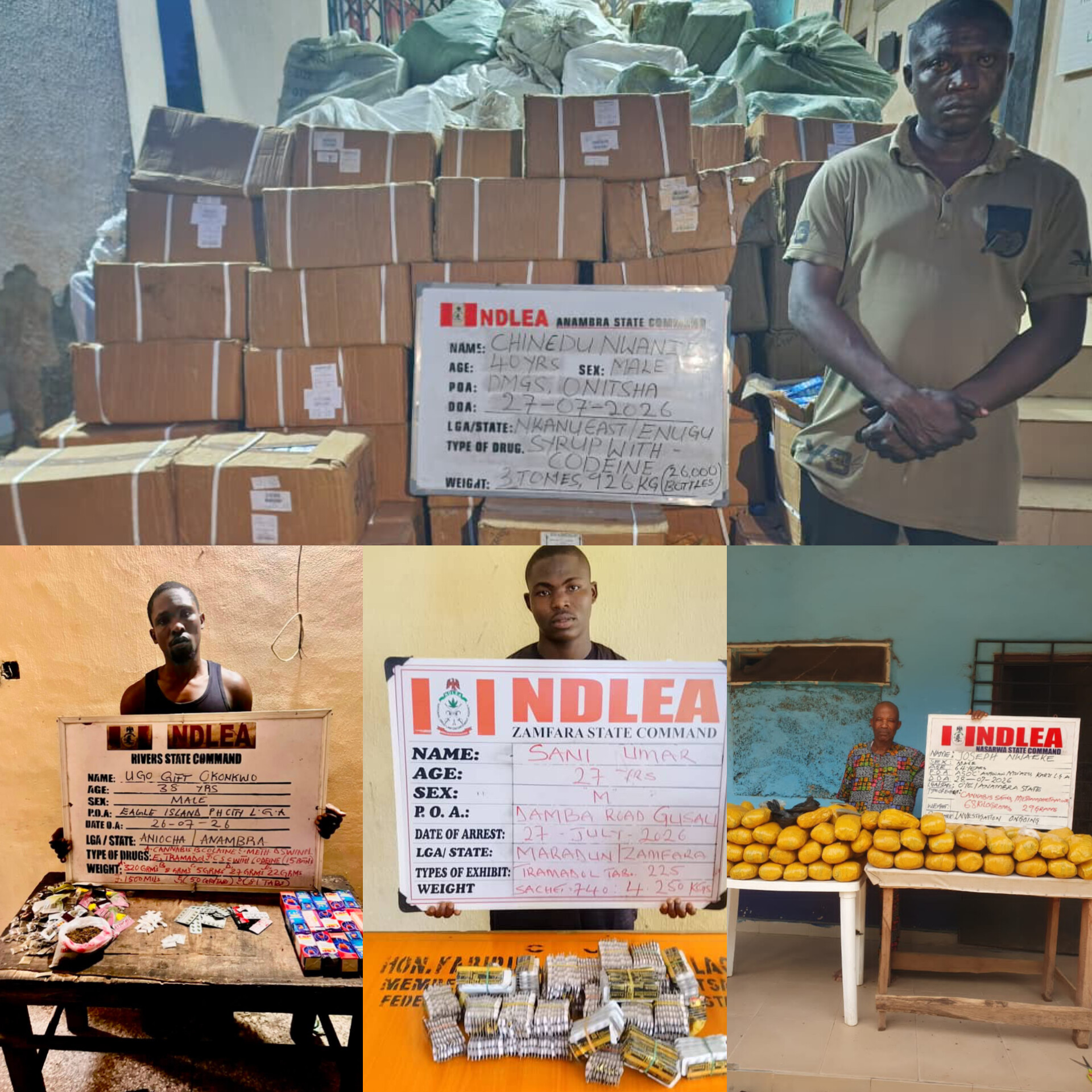 NDLEA Intercepts Cocaine Hidden in Mortar, Backpack Bound for China, Italy