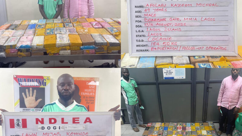 NDLEA arrests ‘KC Luxury’ as agency smashes international cocaine cartel, seizes N39bn consignment