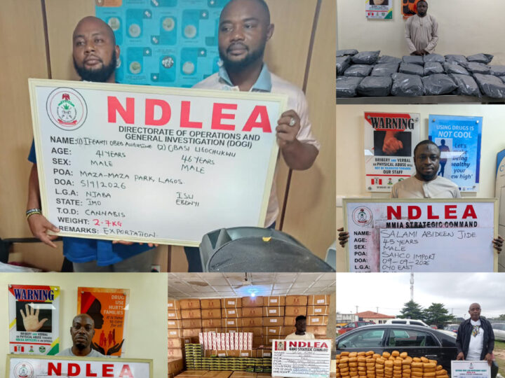 NDLEA Intercepts UK Shipments of ‘Colos’, Recovers 2.3 Tonnes of Illicit Drugs Nationwide